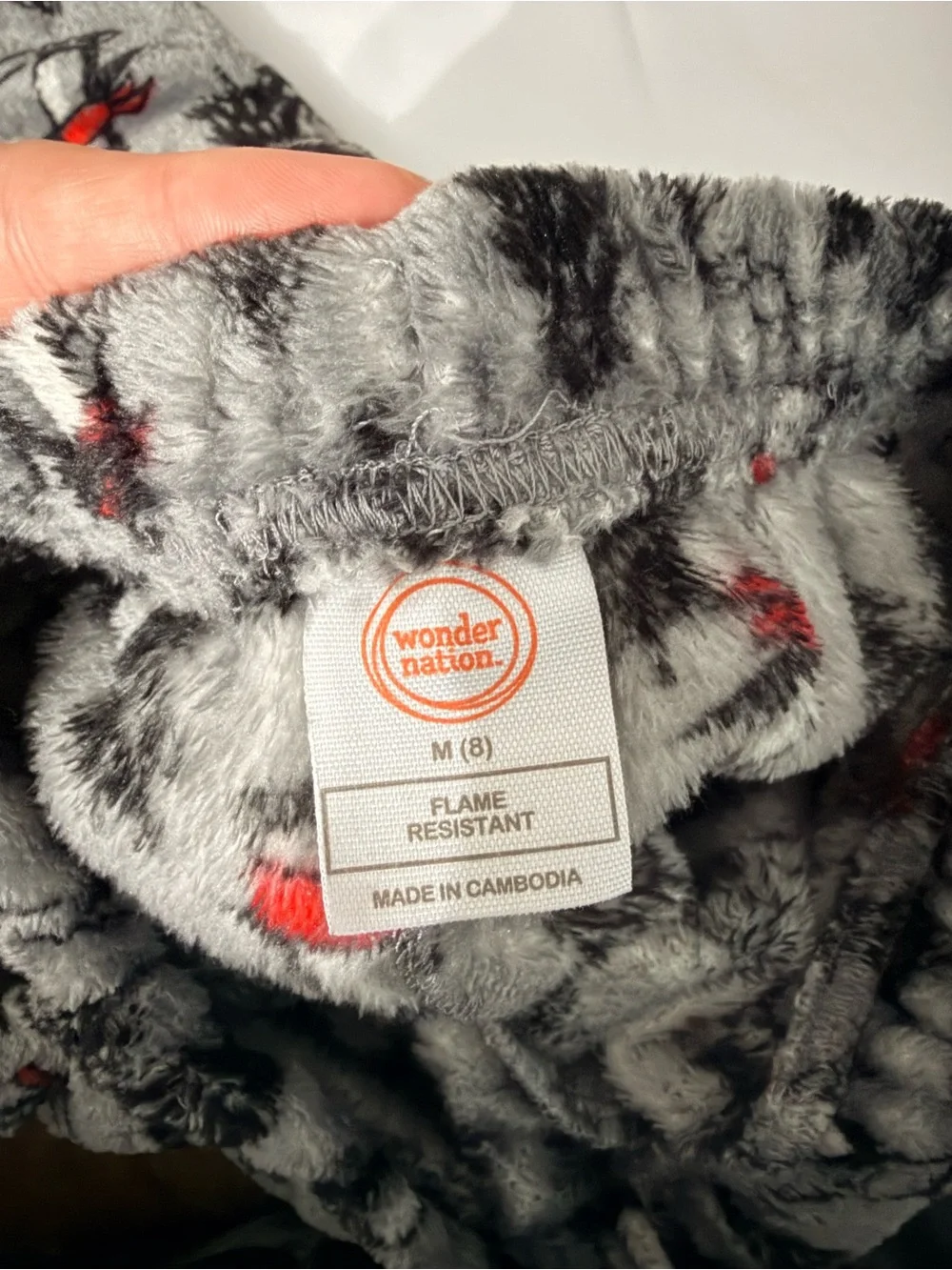 Wonder Nation Kids 2 Piece Fleece Pajama Set Gray Chillin’ Winter Snowman Size 8